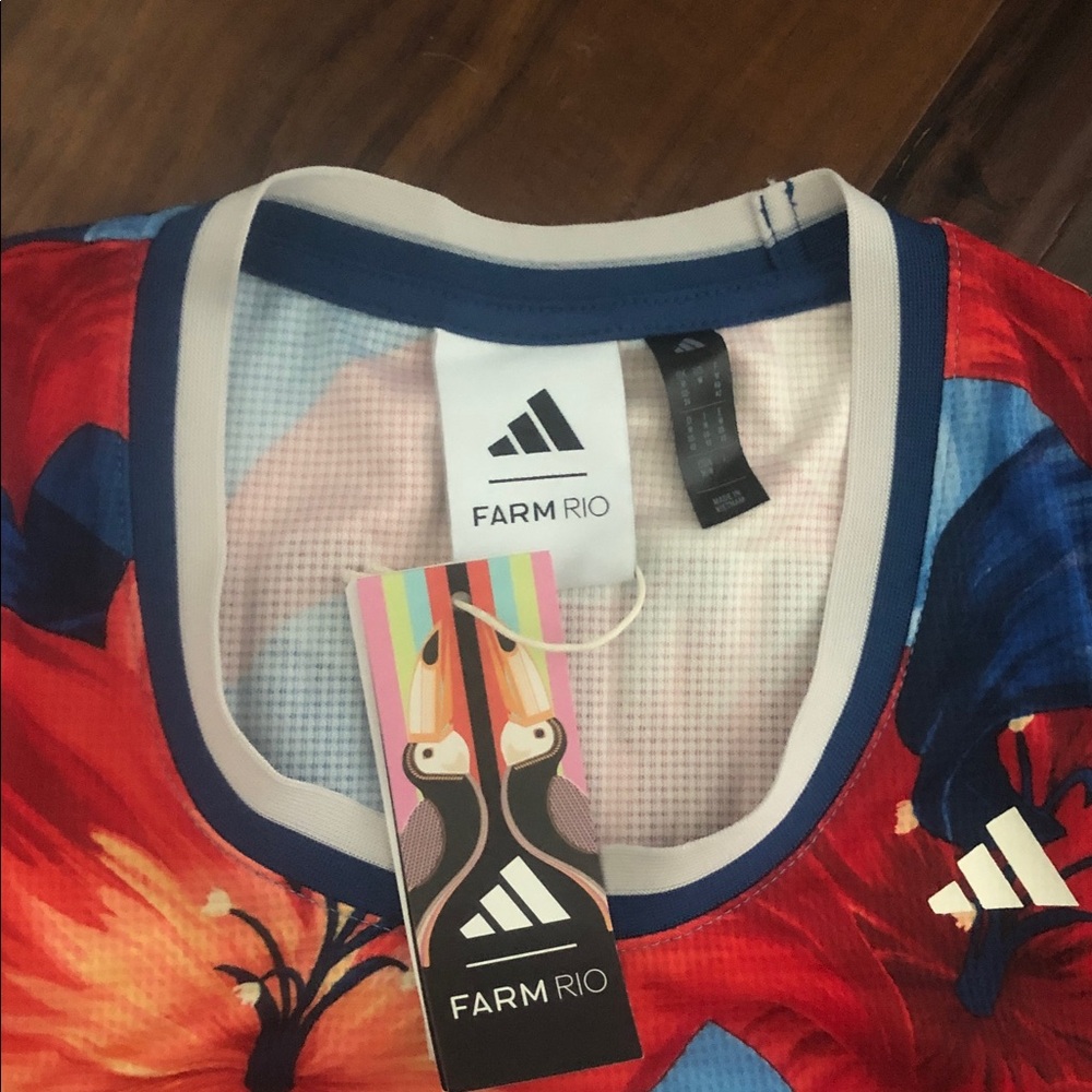 New Farm Rio adidas Tropical Floral Jersey  Tank - Picture 7 of 16